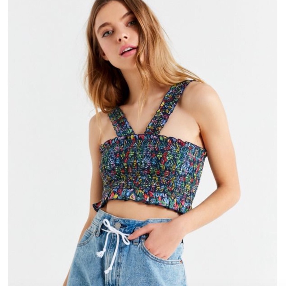 Floral Tight Crop Tank
